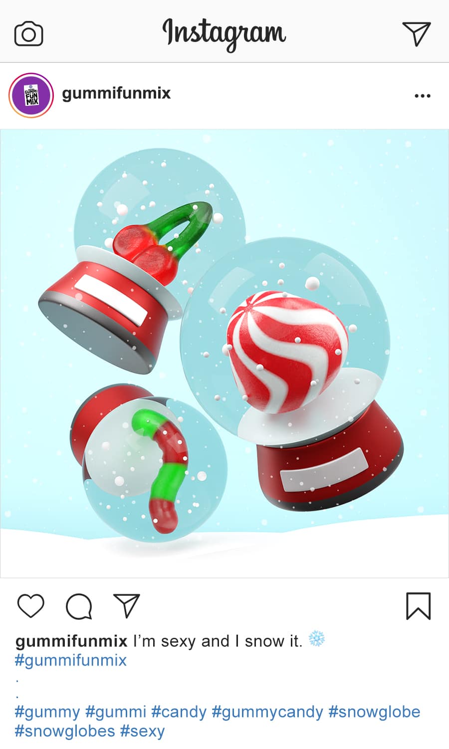 snowglobes with gummis inside