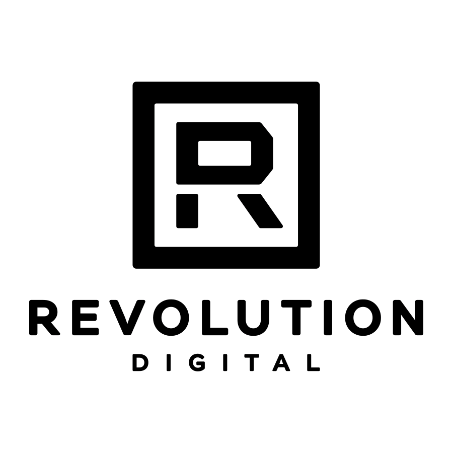 animated revolution digital logo structure and layout