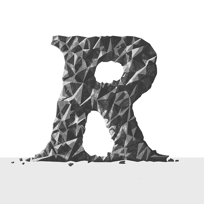 illustration of an R