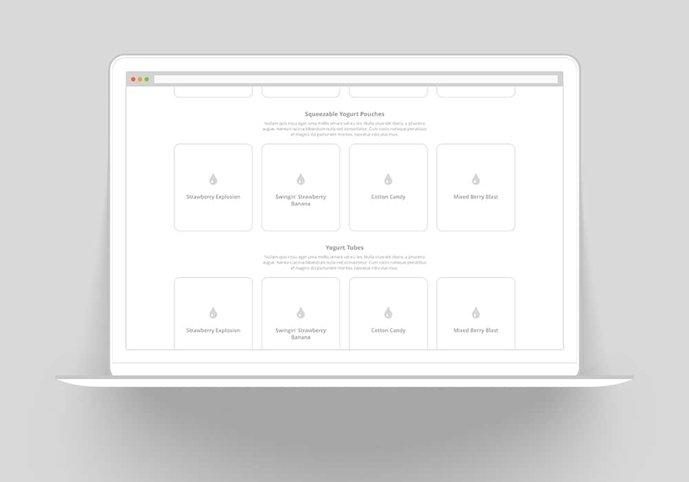 danimals desktop wireframe