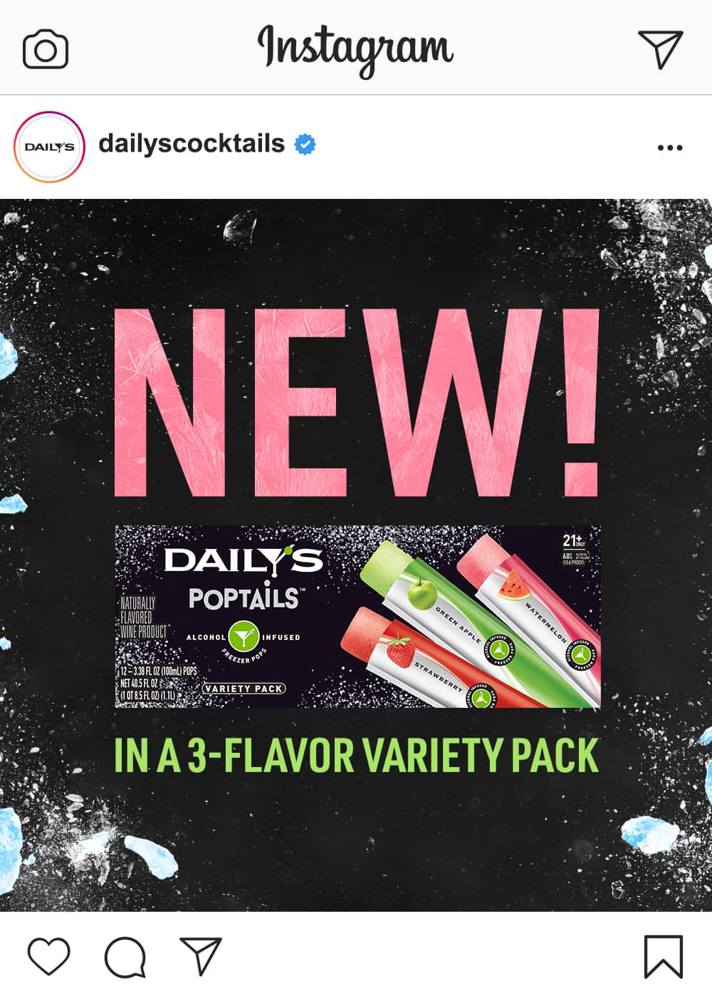 new daily's poptails in a 3-flavor variety pack