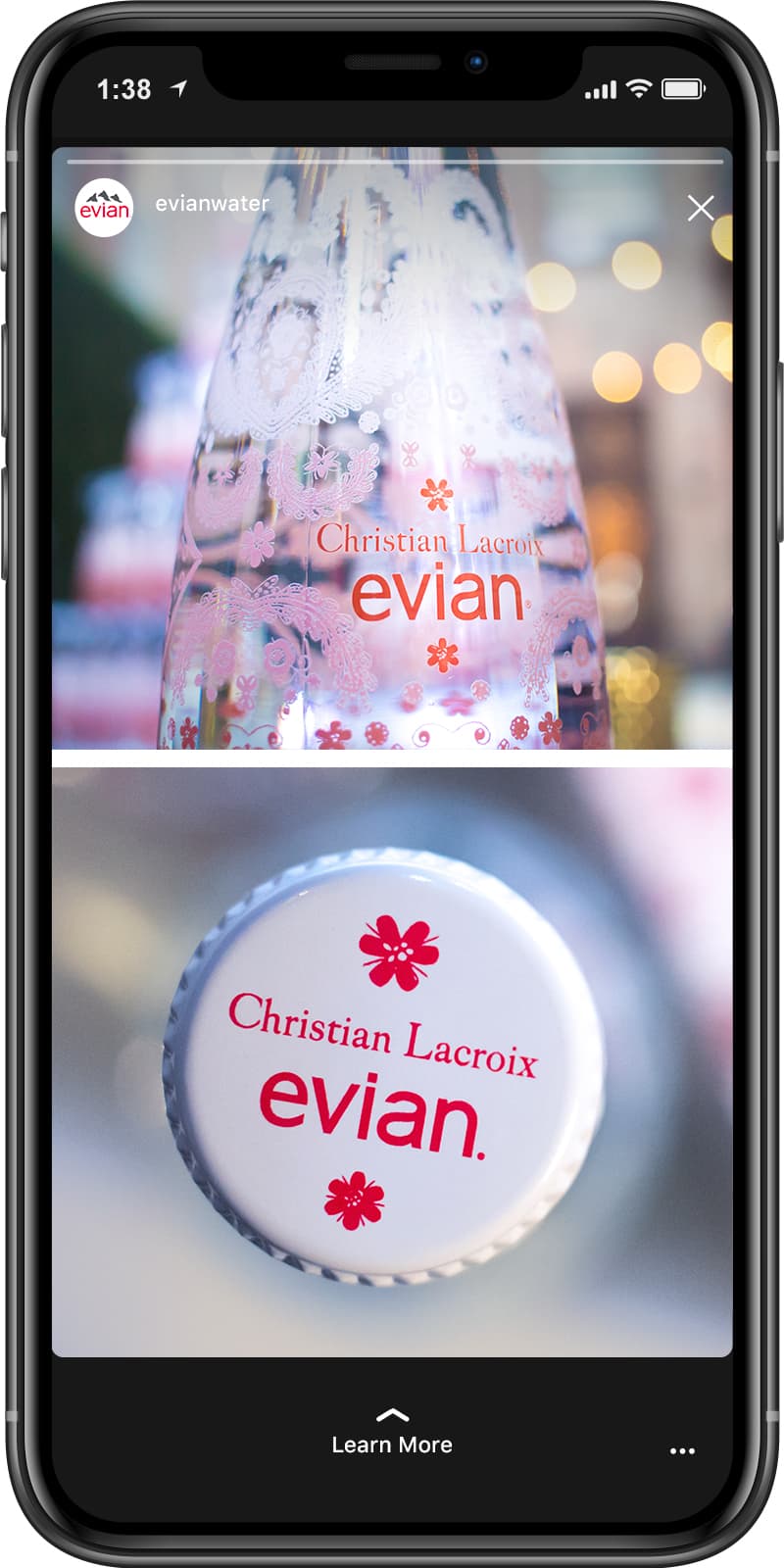 evian christian lacroix bottles