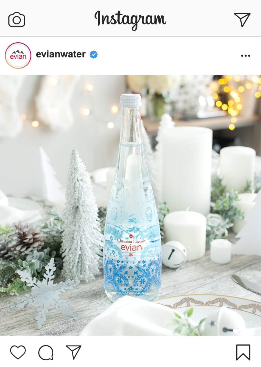 evian bottle christmas