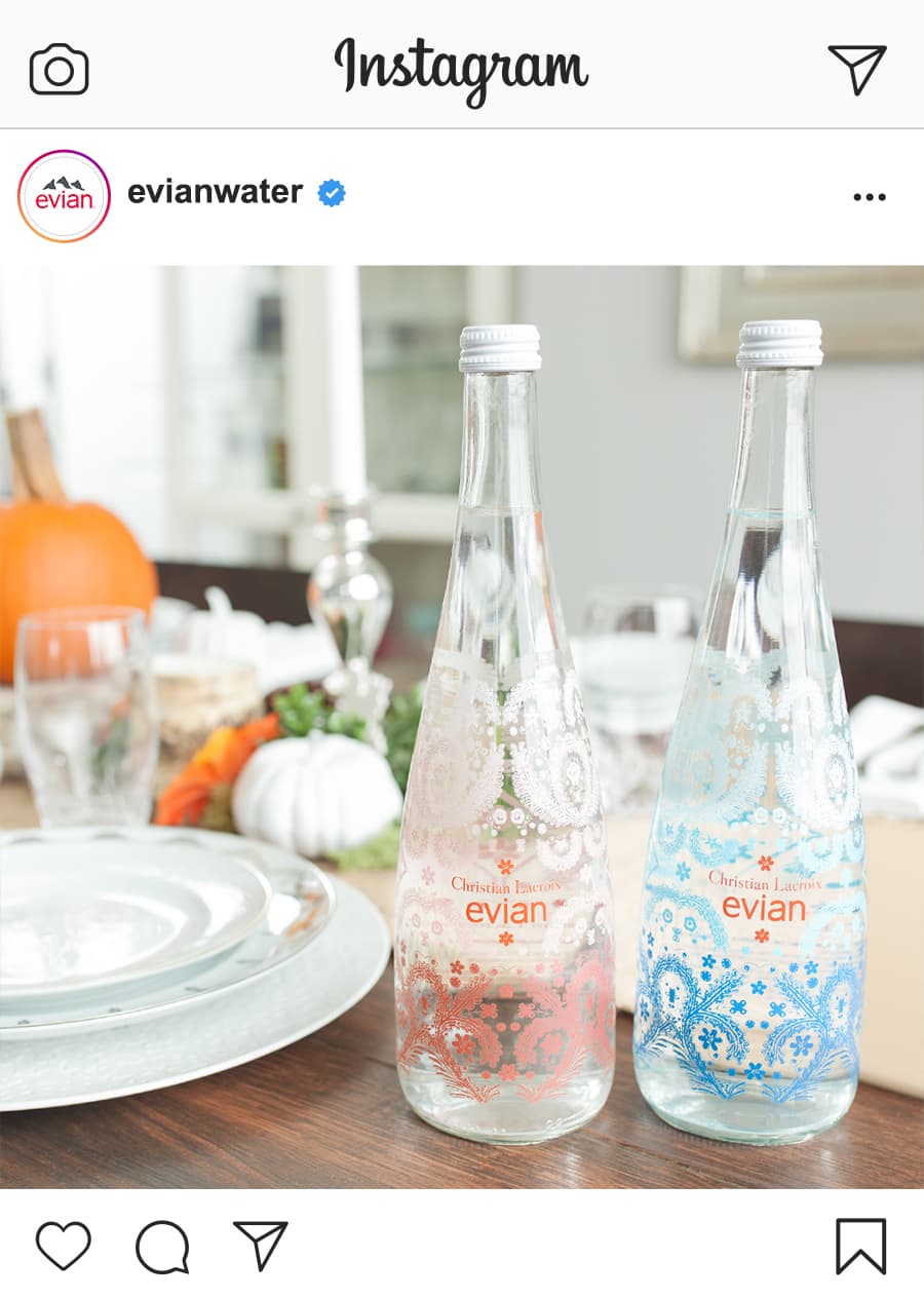 evian bottle thanksgiving