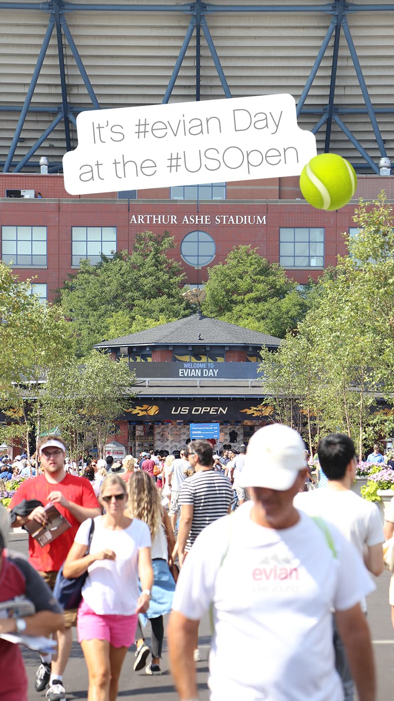 arthur ashe stadium on evian day